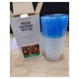 Winproper 6 Pack-16 OZ Freezer Storage Containers, Small Plastic Containers with Twist Top Lids, Round Food Storage Containers, Reusable Soup Container MicrowaveDishwasher Safe