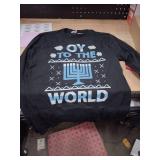 Oy To The World Funny Jewish Holiday Humor Hanukkah Long Sleeve T-Shirt