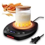 MQUPIN Sourdough Starter Warmer-Sourdough Warming Mat with Precise Temperature Control(70-120°F), Upgraded 0-24H Timer Alert and Memory Function Sourdough Warmer for Home Bread Baking,°F°C Adjustab