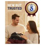 Mewaii Wearable Blanket Hoodie for Adults, Soft Flannel and Warm Sherpa, Black Cat Hooded Blanket with Giant Pocket, Extra-Long Knee-Length Sweatshirt for Lounging, Outdoor Walks, Cat Gifts for Women