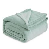 Bedsure GentleSoft Fleece Bed Blankets Full Size Sage Green - Soft Lightweight Plush Fuzzy Cozy Luxury Blanket Microfiber, 84x90 inches