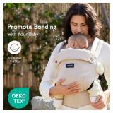Momcozy Baby Carrier - Ergonomic, Cozy and Lightweight Carrier for 7-45lbs, Effortless to Put On, Ideal for Hands-Free Parenting, Enhanced Lumbar Support, Purehug for Infant to Toddler, Khaki