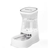 Gardner Pet Automatic Gravity Water Dispenser for Dogs, 1.0Gallon 100percent BPA-Free Dog Water Bowl Dispenser, Pet Water Fountain Dispenser with Sponge Filter for SmallandMedium Dogs, Cats, Puppies(W