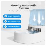 Gardner Pet Automatic Gravity Water Dispenser for Dogs, 1.0Gallon 100percent BPA-Free Dog Water Bowl Dispenser, Pet Water Fountain Dispenser with Sponge Filter for SmallandMedium Dogs, Cats, Puppies(W