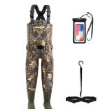 Trudave Hunting Waders with Boot Hanger and 800GRAM Insulation, 6mm Waterproof Neoprene Camo Wader, 100percent Waterproof and Warm