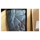 Fanfanwin 2 Sets Magnetic Thermal Insulated Curtains for 36\ x 80\in Doors with Clear Window Winter Thicken Quilted Oxford Cotton Waterproof Door Cover for Cold Weather(Grid, Transparent Gray)in