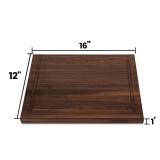 CONSDAN Walnut Cutting Board for Kitchen, USA Grown Hardwood, 16 x 12, with Invisible Inner Handle, Prefinished with Food-Grade Oil, Suitable for Kitchen Edge Grain, 1\ Thickin