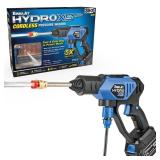 Ontel Turbo Jet HydroX5 Pro Portable Cordless Pressure Washer (21V 3000mAh Battery), 6-in-1 Nozzle, Dual Water Source, 16ft Detachable Hose