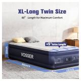 VOSSER Twin XL Air Mattress with Built in Pump Raised,80\ Long,Upgraded 18ftftInflatable Mattress,Self Inflatable Blow Up Mattress in 2 Mins,Twin Size Air Mattress with Carry Bag for Home,Campingin