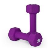 CAP Barbell Neoprene Dumbbell Weights, 5 lb Pair, Violet