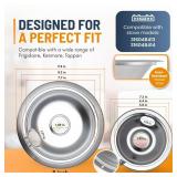Electric Stove Drip Pans Set of 4 (2 x 6-Inch and 2 x 8-Inch) Replacement Stove Drip Pans for Electric Stove Compatible with Frigidaire, Kenmore, Tappan and More - Stove Burner Drip Pan Replacements