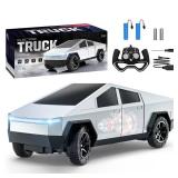 Vefercen RC Car Toys?All Terrain 2.4GHz RC Truck for Boys Aged 3-8, 8-12, Electric Vehicle Truck Toys for Kids, Birthday Gifts for Kids, Boys and Girls (Silver)