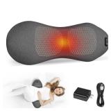 Minkurov 3 in 1 Smooth Spine Triple Fusion Back Massager with 118-inch USB Cable, Heated and Vibration andTraction Back Massager for Pain Relief Deep Tissue,Relaxation Lumbar Pillow for Office Home Us