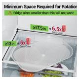 LAMU Lazy Susan Organizer Turntable 15.67ftftx11.7ftft for Refrigerator Organizers and Storage, Fridge Organizer, Condiment Organizer for Kitchen, Table Top, Cabinet, Pantry, Countertop, 2 Pack