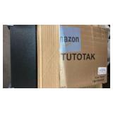 TUTOTAK End Table, Set of 2, Side Table, Nightstand, 2-Tier Storage Shelf, Sofa Table for Small Space, Living Room, Bed Room TB01BK035