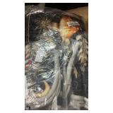 HOSIMA Bohemia King Quilt,Lightweight Mushrooms Flowers Pattern Summer Bedding,Butterfly Print Plaid Patchwork Sun and Moon Boho Floral Bedding for Adult Room Decor with 2 Pillowcases.