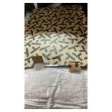 HORIMOTE HOME Pinkish Grey Ruffled Quilt Queen Size, Stone-Washed Lightweight Crinkled Farmhouse Rustic Shabby Chic Bedding Set, 3 Pieces Reversible Bedspread with Pillow Shams for All Season