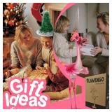 Natelf Flamingo Metal Yard Art Garden Sculpture Flamingo Outdoor Decorations Large Garden Statues for Yard Patio, Porch, Home for Women, Mom, Grandma