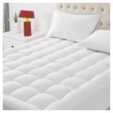 Mattress Pad Pillow King Size Pillow Top - Extra Thick Padded Mattress Pad and Protector, Breathable Fitted Deep Pocket 8-21, Ultra Soft and Supportive