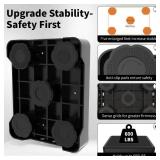 Adjustable Step Stool for Adults, Toddler Step Stools, 660 LBS Capacity Non-Slip Safety Step Platform for Elderly, Portable Stair Assist for Cars, Bedside, Kitchen, and Shower, Black