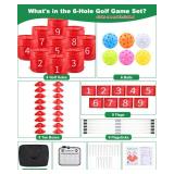 Backyard Golf Game, Portable 9 Hole Outdoor Golf Course for Indoor and Outdoor Play, Yard Golf Practice Game Gifts for Family and Adults, Lawn Beach Yard Park Golfgame for Adults - No Clubs