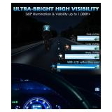 Zacro LED Reflective Vest Running Gear, 5 Lights Colors High Visibility Reflective Running Gear Rechargeable Light Up Running Vest for Walking Running Cycling, Adjustable for Men Women Kids (Blue)