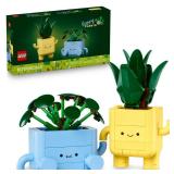 LEGO Botanicals Happy Plants Building Toy for Kids, Girls, and Boys 9+ - Playroom Decor for Desk or Shelf - Birthday Gift Idea for Young Gardeners - Artificial Indoor Plant for Play and Display - 1034