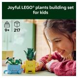 LEGO Botanicals Happy Plants Building Toy for Kids, Girls, and Boys 9+ - Playroom Decor for Desk or Shelf - Birthday Gift Idea for Young Gardeners - Artificial Indoor Plant for Play and Display - 1034