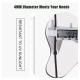 WEREWOLVES 650lb ParacordParachute Cord - 9 Strand Paracord Rope - 100ft, 200ft Spools of Parachute Cord, Type III Paracord for Camping, Survival (Black, 100 Feet)