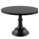 FUNSUEI 12 Inch Round Metal Cake Stand, Detachable Metal Cupcake Stand, Dessert Display Plate for Weddings, Tea Parties, Birthday Parties and Other Celebrations, Black