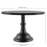 FUNSUEI 12 Inch Round Metal Cake Stand, Detachable Metal Cupcake Stand, Dessert Display Plate for Weddings, Tea Parties, Birthday Parties and Other Celebrations, Black