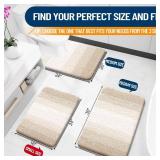 OLANLY Bathroom Rugs Mat 30x20, Extra Soft Absorbent Microfiber Bath Rugs, Rubber Backing, Quick Dry, Machine Washable Bath Mats for Bathroom Floor, Tub and Shower, Home Decor Accessories, Light Beige