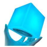 LOFTEK 4-inch LED Cube Lights: RGB 16 Colors Tesseract Cube, Cosmic LED Mood Lamp with Remote Control, IP65 Waterproof Rechargeable Bedside Lamp Night Lights for Kids Nursery Toys Gift