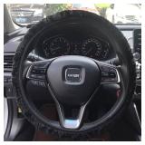 KAFEEK Elastic Long Microfiber Plush Steering Wheel Cover for Winter Warm, Universal 15 inch, Anti-Slip, Odorless, Black