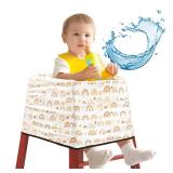HOMBYS Waterproof Baby High Chair Cover for Restaurtant, Extra Thick and Soft Resuable Baby High Chair Cover for Protecting Wooden or Restaurant High Chair from Messy Meals and Dirty, Durable and Wash