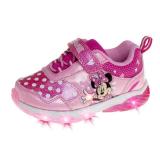 Disney Girlsft innie Mouse Shoes - Minnie Mouse Slip-On Laceless Light-Up Sneakers (ToddlerLittle Kid), Size 8 Toddler, Pink Minnie Mouse