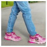 Disney Girlsft innie Mouse Shoes - Minnie Mouse Slip-On Laceless Light-Up Sneakers (ToddlerLittle Kid), Size 8 Toddler, Pink Minnie Mouse