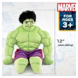Jay Franco Marvel Super Hero Adventures Toddler Hulk Plush Stuffed Pillow Buddy - Super Soft Polyester Microfiber, 18 inch (Official Marvel Product)