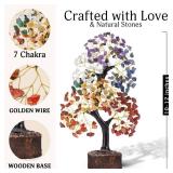 FASHIONZAADI 7 Chakra Tree of Life, Crystals and Healing Stones, Birthday Gifts for Women - Crystal Tree for Positive Energy, Home Office Decor, Spiritual Gifts for Women