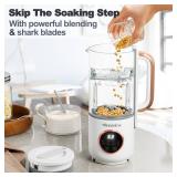 8 in 1 Automatic Nut Milk Maker, 10 Blade 35 oz Homemade Oat, Soy, Plant-Based and Dairy Free Beverages, Almond Milk Maker with Delay StartKeep WarmBoil Water, Soy Milk Maker with Nut Milk Bag