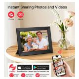 BIGASUO Digital Picture Frame, 10.1\ Frameo Digital Frame WiFi with 32GB Memory, 1280x800 IPS Touch Screen, Send PhotosVideos from Your Phone Anywhere, Photo Gifts for Parents and Grandparentsin