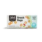 365 by Whole Foods Market, Snack Size Storage Bags, Double Zipper, 50 Count