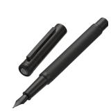 Matte Black Forest Fountain Pen Extra Fine Nib Classic Design with Converter and Metal Pen Box Set by Asvine