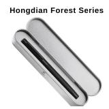 Matte Black Forest Fountain Pen Extra Fine Nib Classic Design with Converter and Metal Pen Box Set by Asvine