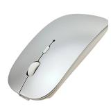HOTDREAM Bluetooth Rechargeable Mouse for iPad AiriPad ProLaptopTabletiPhonePC, (Not for Mac,MacBook) Silver