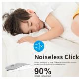 HOTDREAM Bluetooth Rechargeable Mouse for iPad AiriPad ProLaptopTabletiPhonePC, (Not for Mac,MacBook) Silver