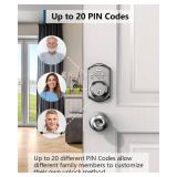 TEEHO TE001 Keyless Entry Door Lock with Keypad - Smart Deadbolt Lock for Front Door with 2 Keys - Auto Lock - Easy Installation - Satin Nickel
