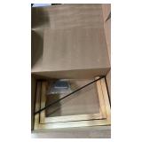 Kingbuy Glass Desktop Planter with Retro Wooden Stand and Plant Terrarium vase (2 Bulbs) for Indoor Office Desk Decor Accessories