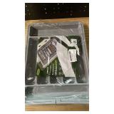 ukeetap Extra Large Expandable Silverware Organizer, BPA-Free Food-Safe Cutlery Flatware Organizer, Kitchen Utensil Drawer Organizer, Adjustable Silverware Holder for Spoons Forks Knives, Gray