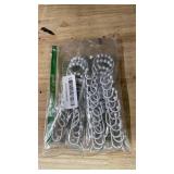 Goowin Shower Curtain Hooks, 12 Pcs Shower Curtain Rings, Stainless Steel Shower Curtain Hangers, Double Hook Shower Curtain Hooks, Smooth Sliding Anti-Drop Shower Rings for Curtain (White)